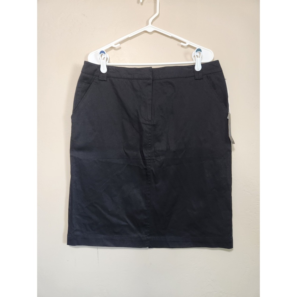 Saint Tropez West Black Pencil Skirt‎ Womens Size 14 NWT